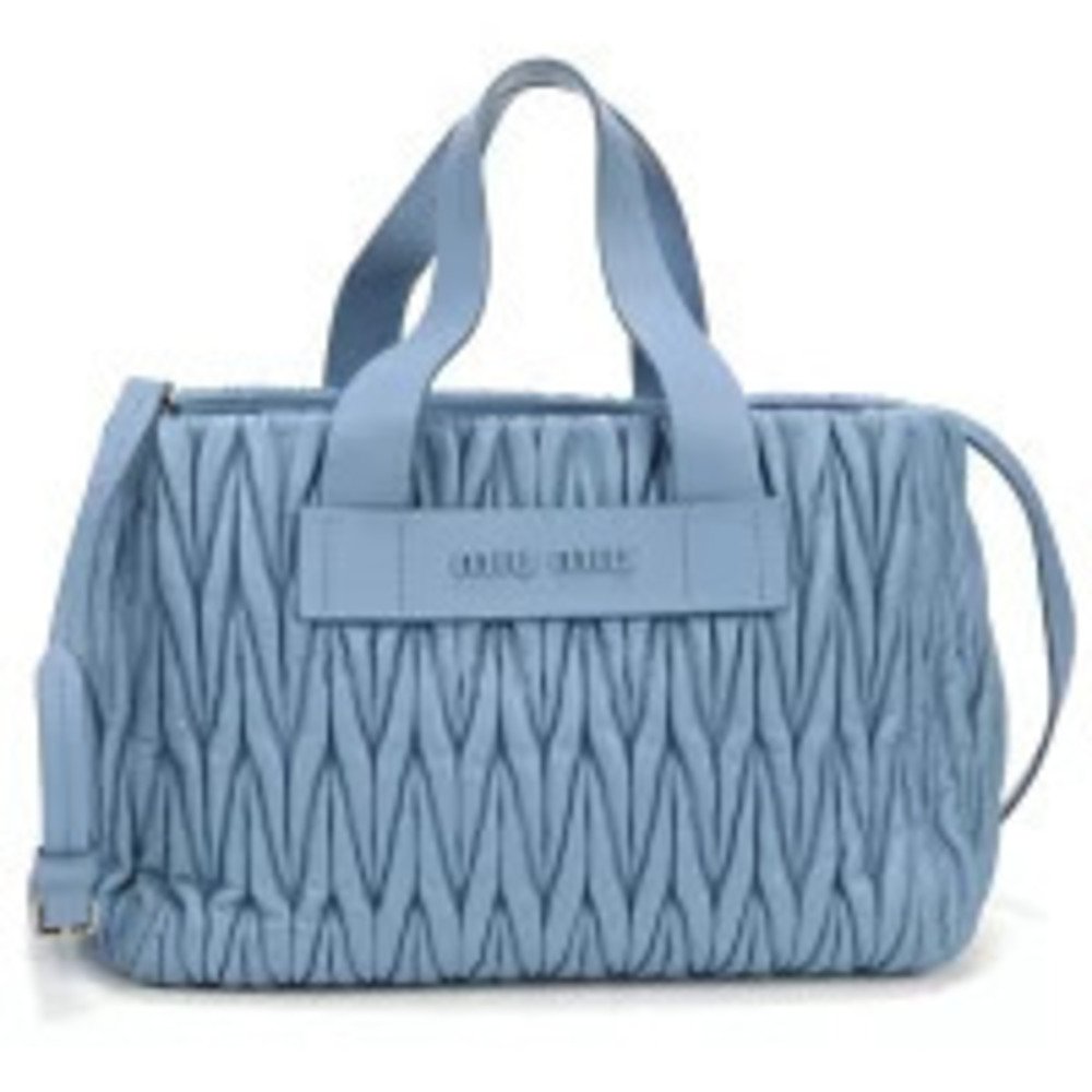 Miu Miu Matelasse Blue Handbag